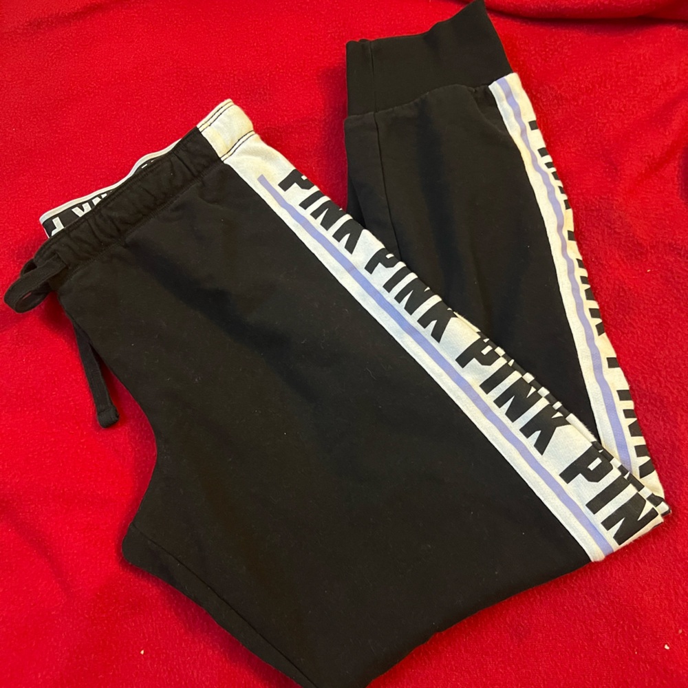 PINK Victoria's Secret Black and White Joggers